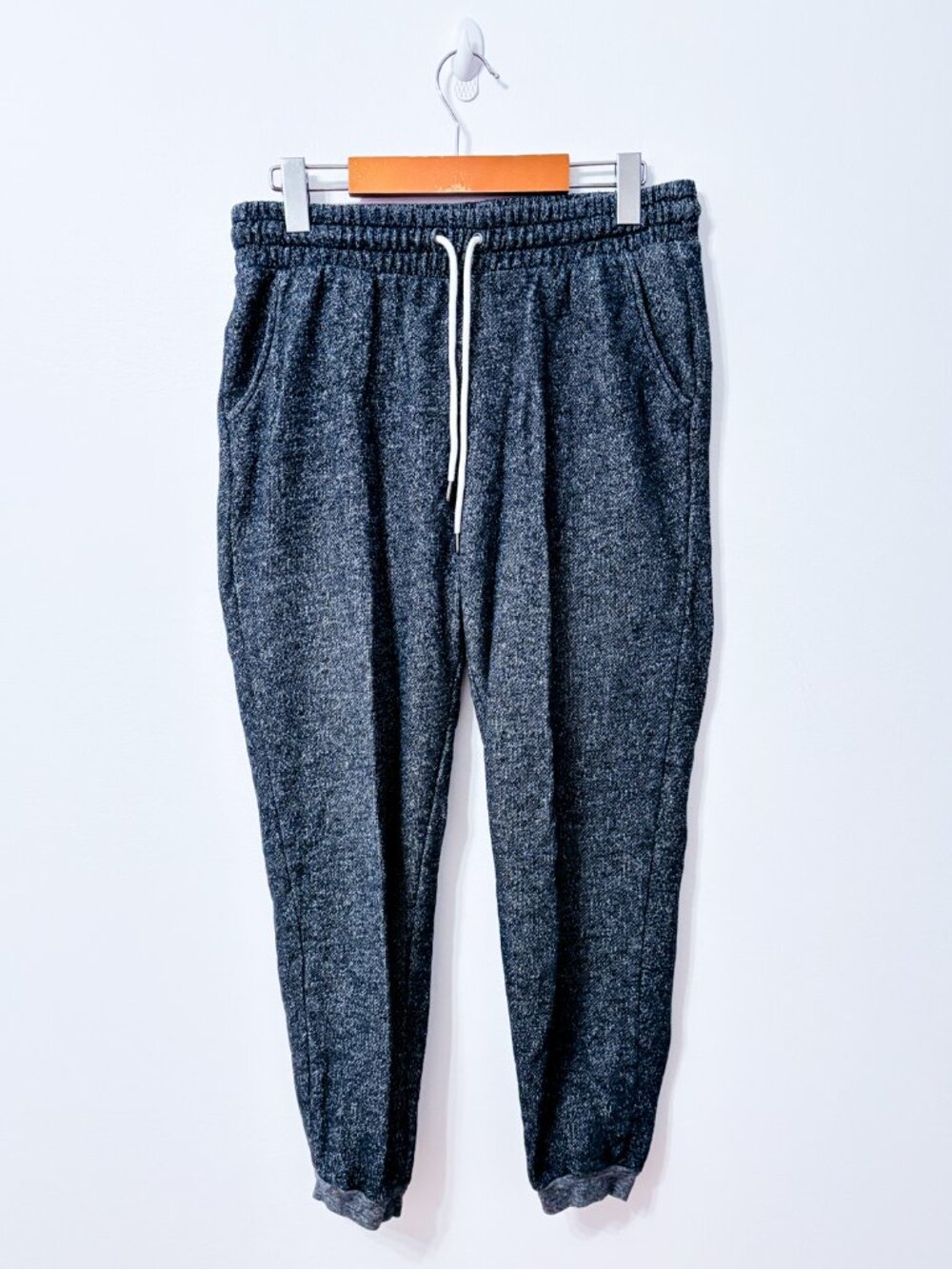 OLD NAVY Charcoal Grey Knit Jogger Pants Drawstring Elastic Waist Small